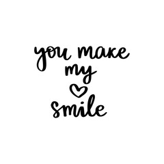 Love lettering vector quote. Romantic calligraphy phrase for Valentines day cards, family poster, wedding decoration.