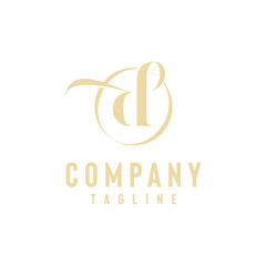 Fototapeta premium D monogram Letter Initial business logo Design Graphic Concept