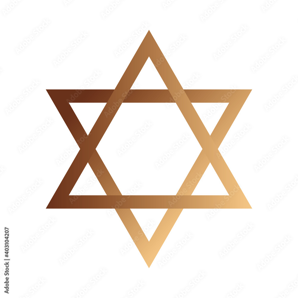 Poster hanukkah jewish golden star celebration icon