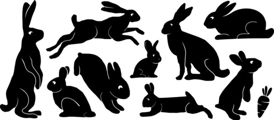 EASTER Bunny graphic silhouette