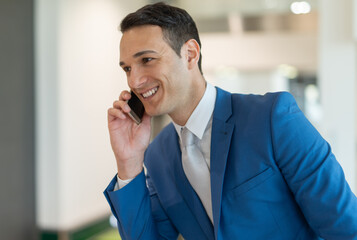 Businessman talking on the phone