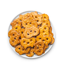 Salted mini flat pretzels