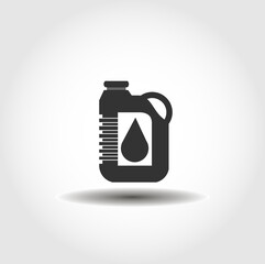 oil petrol can isolated vector icon. car service design element