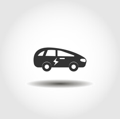 electric car isolated vector icon. car service design element