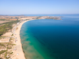 Fototapeta na wymiar Aerial view of Gradina Beach near town of Sozopol, Bulgaria