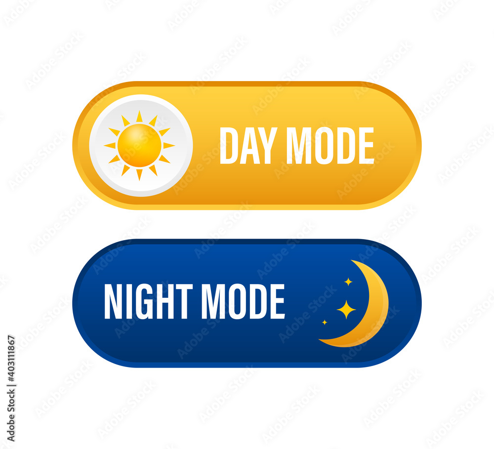 Poster button with night mode on dark background. ui design. dark theme. app interface design concept.
