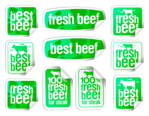 Beef stickers set - best and fresh beef