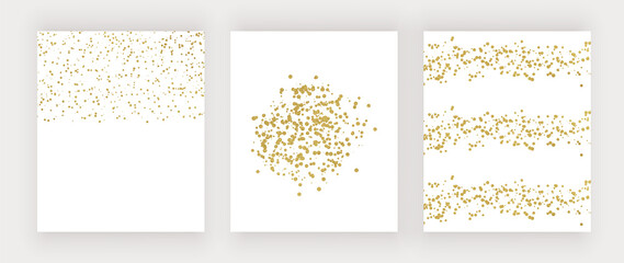 Golden glitter confetti dots design
