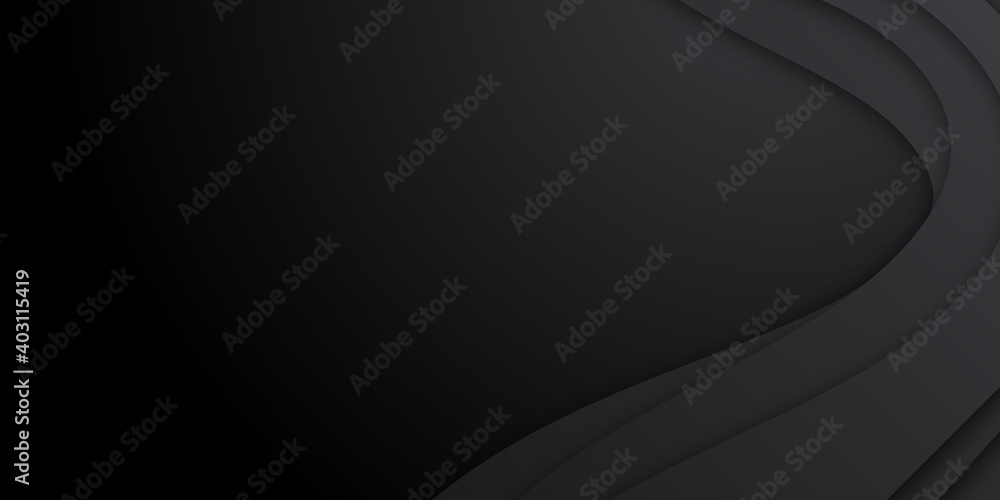 Wall mural modern luxury background vector overlap layer on dark and shadow black space with abstract style for