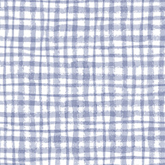 blue plaid fabric seamless watercolor pattern