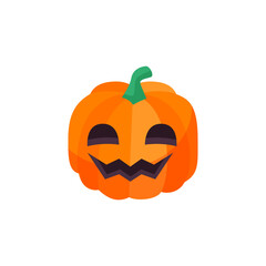 Halloween Pumpkin Isometric Composition
