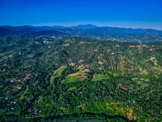 View of the mountains in a caribbean country, Jarabacoa, Dominican Republic