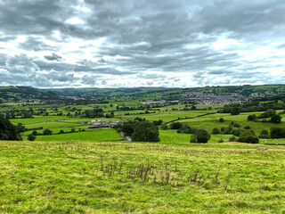 Looking across the valley, from the hills near, Silsden, Keighley, UK