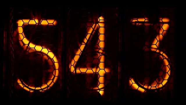 Three digit counting device - nixie tube numbers