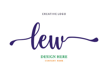 LEW lettering logo is simple, easy to understand and authoritative © Bewolu