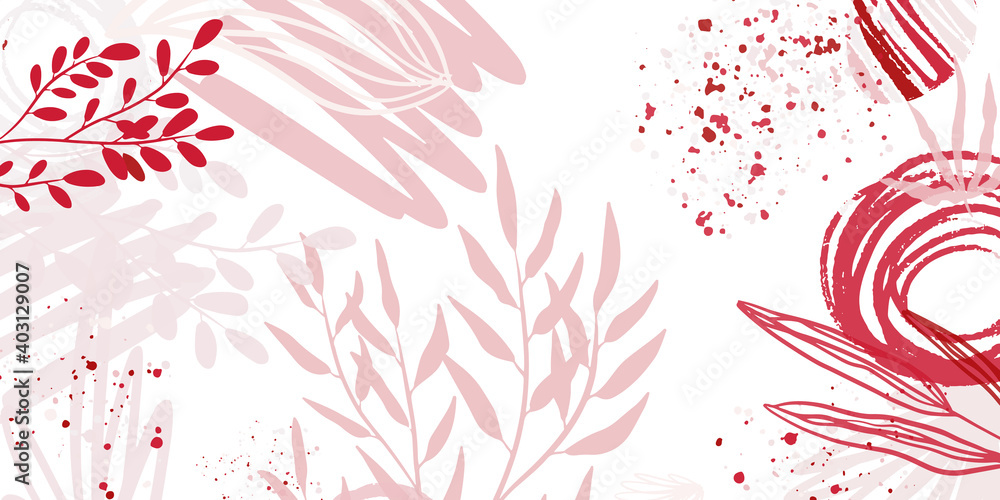 Aufkleber trendy abstract square art templates with floral and geometric elements. suitable for social media p