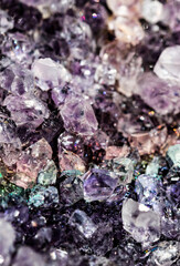 Beautiful crystal magic amethyst gem stone.
