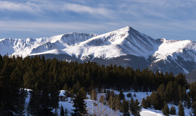 Snow Capped Mount Elbert 14,440 Feet, is the highest peak in Colorado, within San Isabel National Forest. 