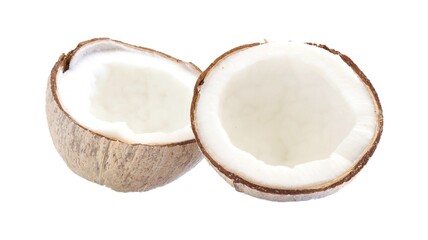 coconut on white background