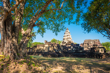 Prasat Hin Phanom Wan Historical Park, Nakhon ratchasima, Thailand. Built from sandstone in ancient Khmer times