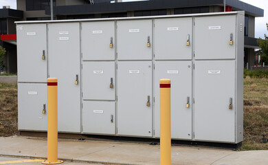 Industrial electricity box with seperate panels and boxes