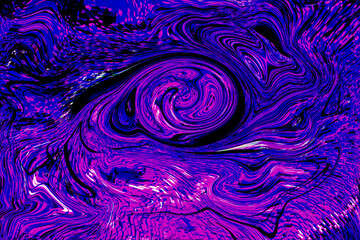 abstract figure in a spiral shape where the blue black and pink colors make the perfect combination to bring light