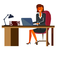 illustration businessman working on computer abstract design background and wallpaper