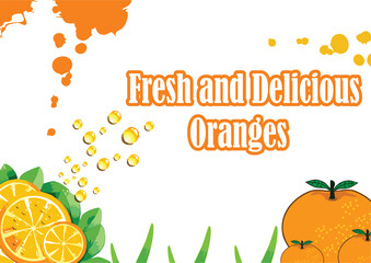 background with orange and leaves.