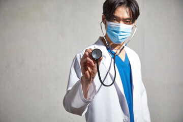 Asian male physician