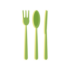organic food cutlery fork spoon and fork emblem