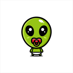 cute baby alien character design