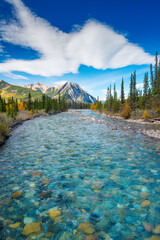 Beautiful mountain river in Alberta, Canada