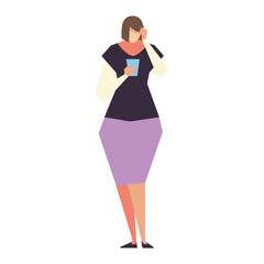 woman with smartphone device, people and gadgets