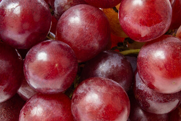Texture with red grape berries