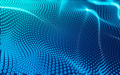 Obraz premium Abstract background. Molecules technology with polygonal shapes, connecting dots and lines. Connection structure. Big data visualization.