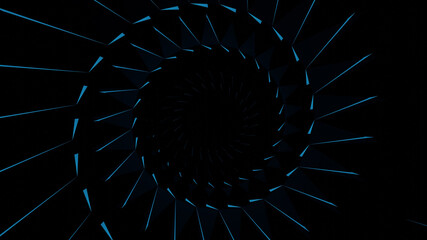 3D Illustration graphic of blue abstract background which can be used for intro, advertisement, website.