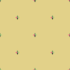 abstract seamless pattern with small elements, autumn warm color palette