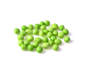 Pea seeds (Pisum sativum), fresh, isolated.