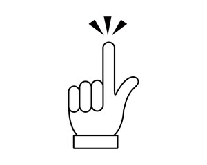 指のベクターイラスト　人差し指