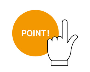 指のベクターイラスト　人差し指