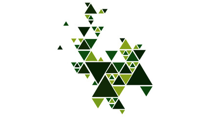 abstract  green triangle