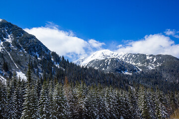 Cold sunny winter day in Tarta mountrains
