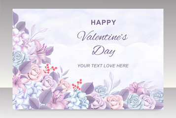 Valentine's day background with handrawn