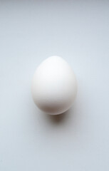 White egg on a white background