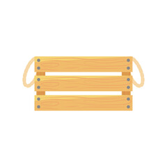 wood basket with handles rustic icon