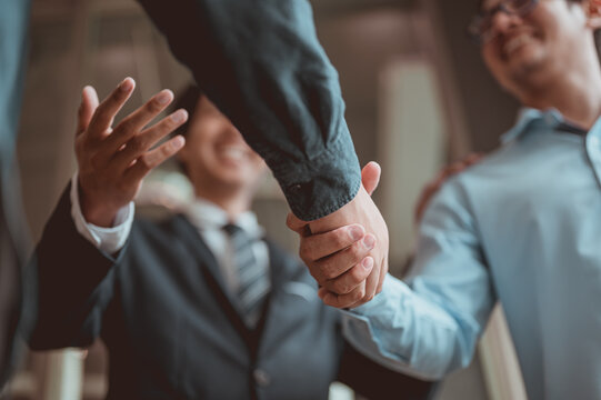 The Executive Assistant introduced the businessmen who were attending the event.Bussiness,working, success concept