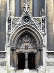 Gothic church entrance in Cambridge
