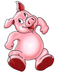 cute pig cartoon