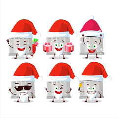 Santa Claus emoticons with accumulator battery cartoon character