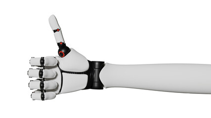 Obraz premium ロボットの手 3DCG サムアップ